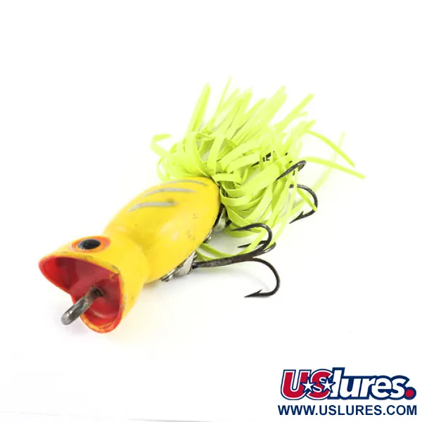  Fred Arbogast Hula Popper, жовтий/червоний, 16 г, воблер #1140