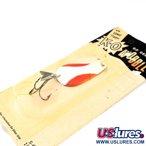 Acme K.O. Wobbler, червоний/білий/нікель, 14 г, блесна коливалка (колебалка) #1160