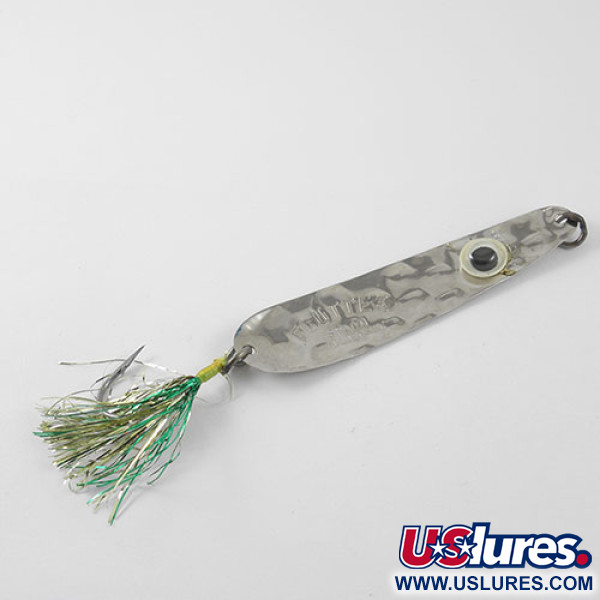 Luhr Jensen Flutter Spoon, нікель/жовтий, 4 г, блесна коливалка (колебалка) #1166
