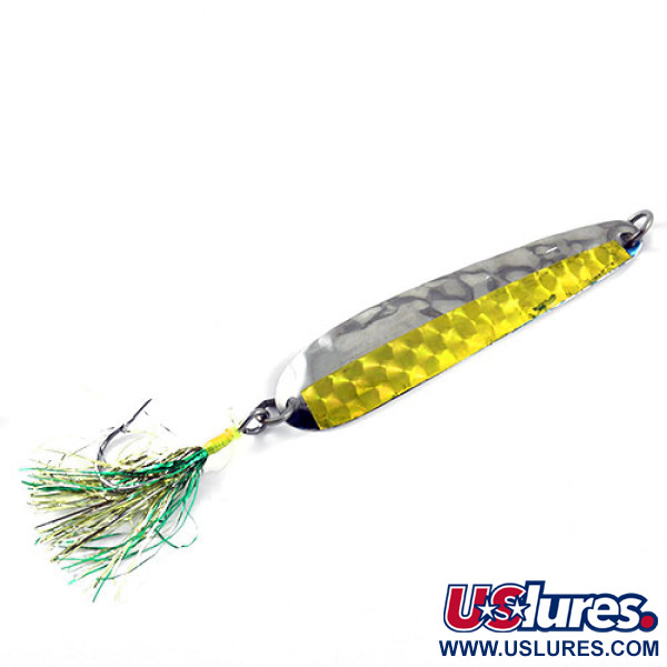 Luhr Jensen Flutter Spoon, нікель/жовтий, 4 г, блесна коливалка (колебалка) #1166