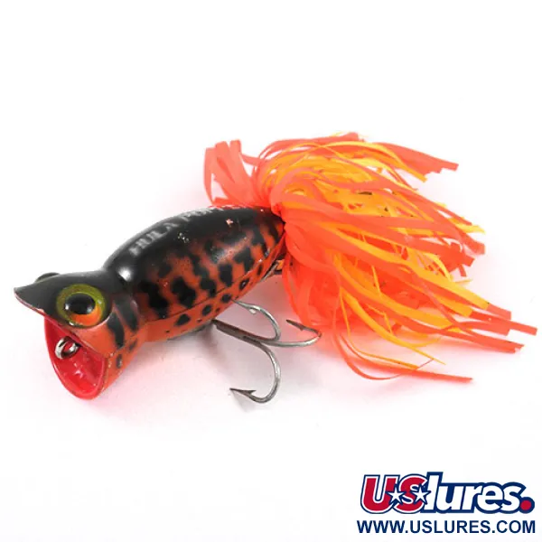 Fred Arbogast Hula Popper, Tiger, 14 г, воблер #1189