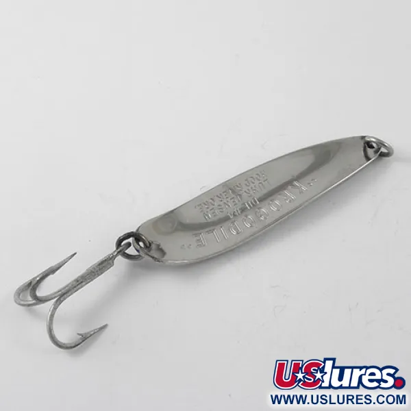 Luhr Jensen Krocodile DIE #4, нікель/синій, 14 г, блесна коливалка (колебалка) #1192