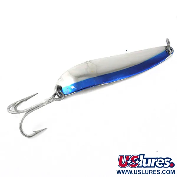 Luhr Jensen Krocodile DIE #4, нікель/синій, 14 г, блесна коливалка (колебалка) #1192