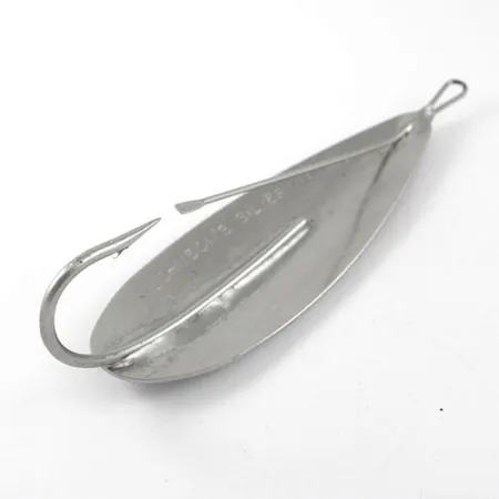 Johnson Silver Minnow, нікель/поранена рибка, 28 г, блесна коливалка (колебалка) #1196