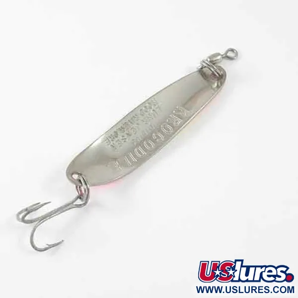 Luhr Jensen Krocodile DIE #3, яскравий жовтий, помаранчевий, рожевий/нікель, 10 г, блесна коливалка (колебалка) #1377