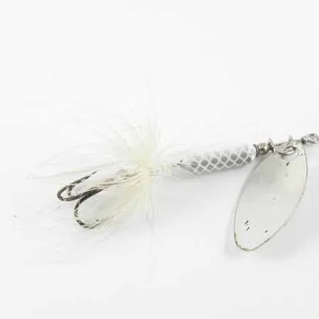 Yakima Bait Worden’s Original Rooster Tail, нікель/білий, 2,6 г, блешня оберталка (вертушка) #1382
