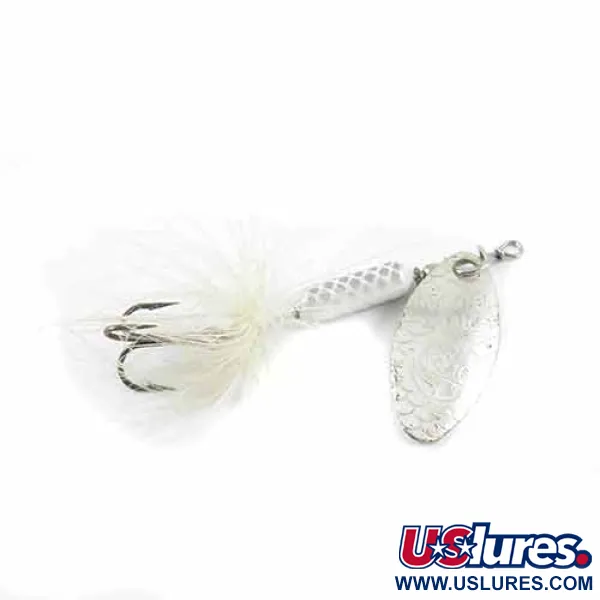 Yakima Bait Worden’s Original Rooster Tail, нікель/білий, 2,6 г, блешня оберталка (вертушка) #1382