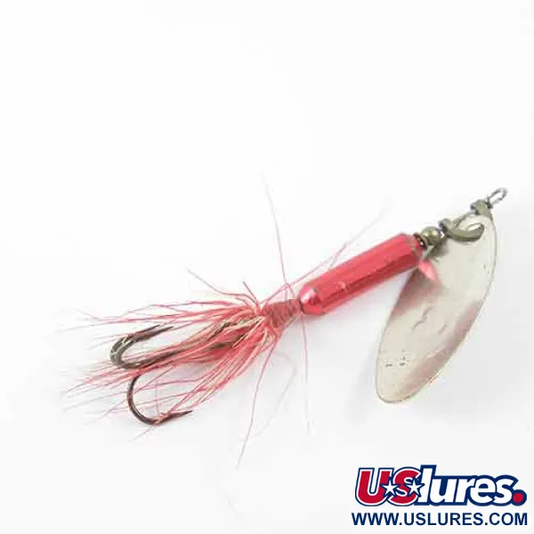 Yakima Bait Worden’s Original Rooster Tail, нікель/червоний, 3,54 г, блешня оберталка (вертушка) #1384