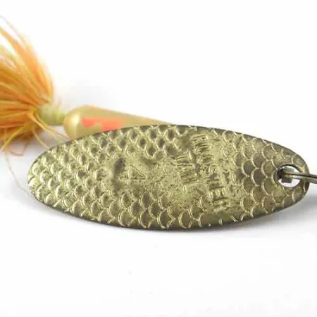 Yakima Bait Worden’s Original Rooster Tail 4, латунь/жовтий/червоний, 8 г, блешня оберталка (вертушка) #1390
