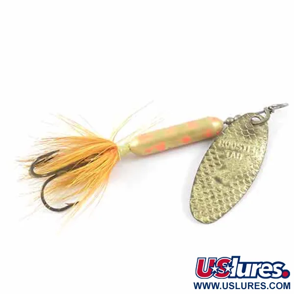 Yakima Bait Worden’s Original Rooster Tail 4, латунь/жовтий/червоний, 8 г, блешня оберталка (вертушка) #1390