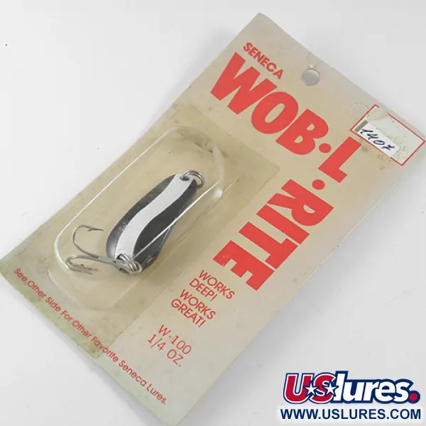 Seneca Wob-L-Rite, чорний/білий, 7 г, блесна коливалка (колебалка) #1407