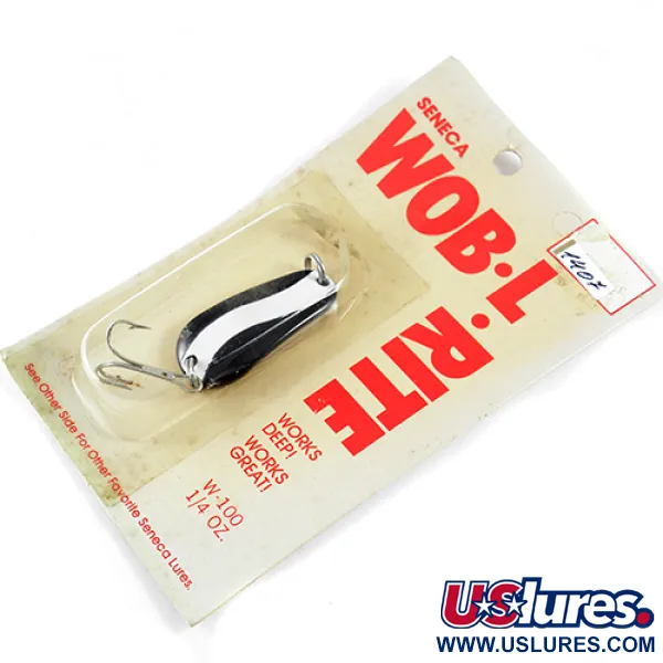 Seneca Wob-L-Rite, чорний/білий, 7 г, блесна коливалка (колебалка) #1407