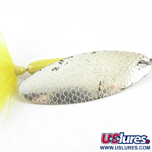 Yakima Bait Worden’s Original Rooster Tail 6, жовтий/нікель, 15 г, блешня оберталка (вертушка) #1419