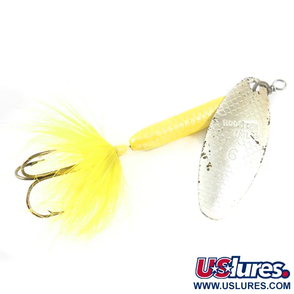 Yakima Bait Worden’s Original Rooster Tail 6, жовтий/нікель, 15 г, блешня оберталка (вертушка) #1419