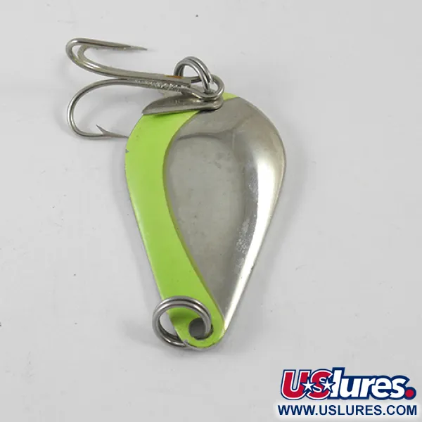 Acme K.O. Wobbler, нікель/неоновий зелений, 14 г, блесна коливалка (колебалка) #1422