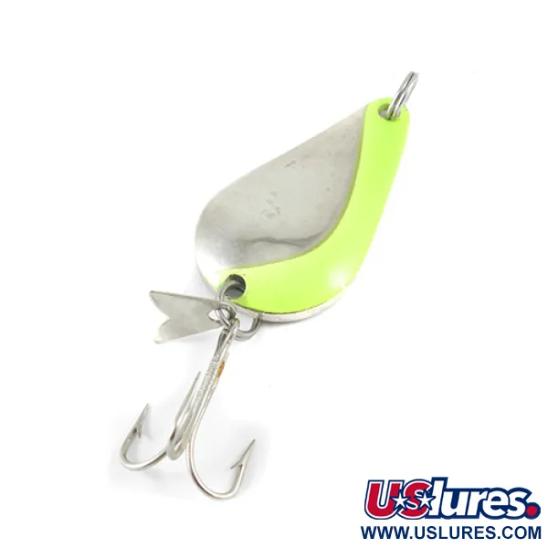Acme K.O. Wobbler, нікель/неоновий зелений, 14 г, блесна коливалка (колебалка) #1422