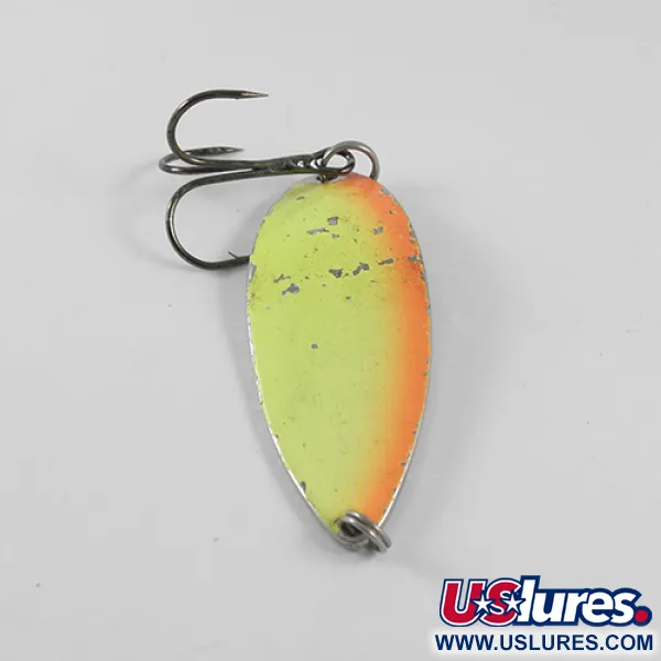 Seneca Little Cleo (Hula Girl), жовтий/помаранчевий/нікель, 21 г, блесна коливалка (колебалка) #1432