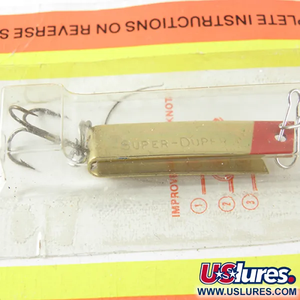 Luhr Jensen Super Duper 502, золото/червоний, 2,5 г, блесна коливалка (колебалка) #1457