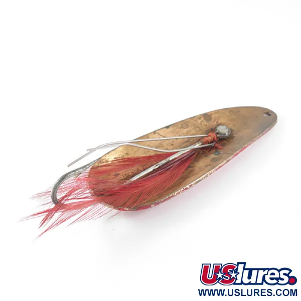 Eppinger Dardevle Dardevlet Feathered (незачіпляйка), червоний/білий/мідь, 21 г, блесна коливалка (колебалка) #1471