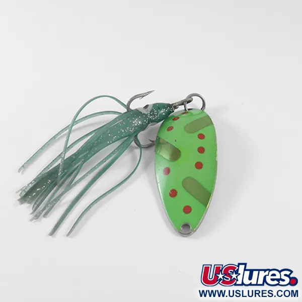 Seneca Little Cleo (Hula Girl), зелений/червоний/нікель, 14 г, блесна коливалка (колебалка) #1477