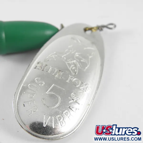  Blue Fox Super Vibrax 5, нікель/зелений, 13 г, блешня оберталка (вертушка) #1504