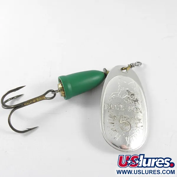  Blue Fox Super Vibrax 5, нікель/зелений, 13 г, блесна коливалка (колебалка) #1505