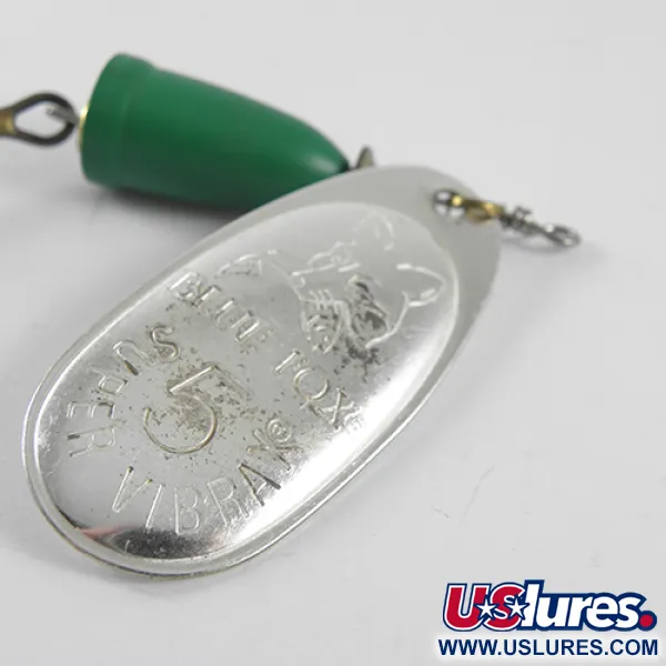  Blue Fox Super Vibrax 5, нікель/зелений, 13 г, блесна коливалка (колебалка) #1505