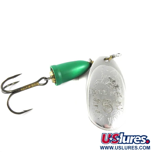  Blue Fox Super Vibrax 5, нікель/зелений, 13 г, блесна коливалка (колебалка) #1505