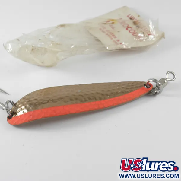 Luhr Jensen Krocodile, Карбоване золото/помаранчевий, 28 г, блесна коливалка (колебалка) #1516