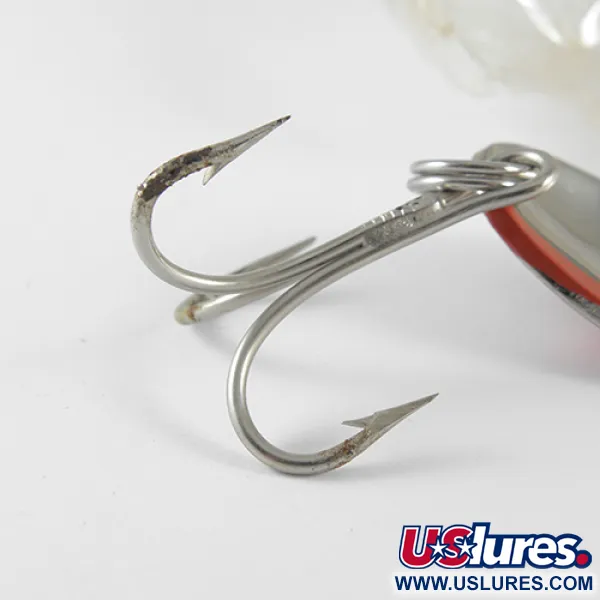 Luhr Jensen Krocodile, нікель/червоний, 28 г, блесна коливалка (колебалка) #1533