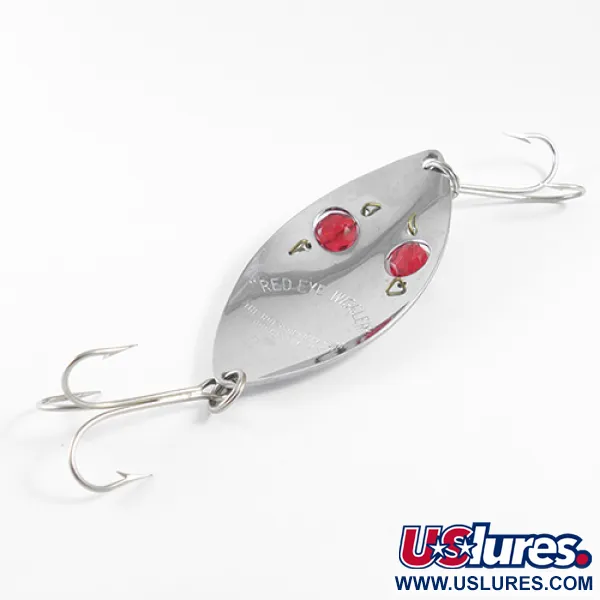 Hofschneider Red Eye Wiggler, нікель/червоні очі, 25 г, блесна коливалка (колебалка) #1604
