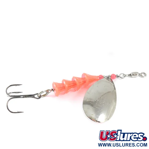 Luhr Jensen TEE Spoon, нікель/рожевий, 10 г, блешня оберталка (вертушка) #1623