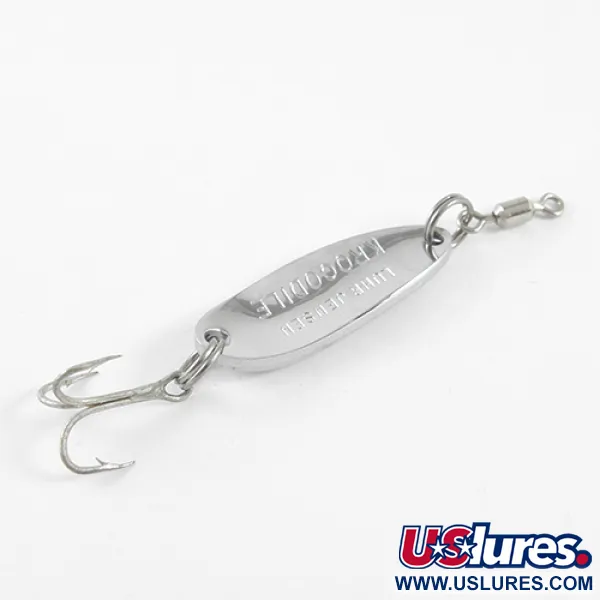 Luhr Jensen Krocodile, нікель/синій, 7 г, блесна коливалка (колебалка) #1635