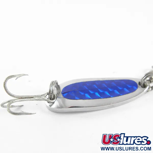 Luhr Jensen Krocodile, нікель/синій, 7 г, блесна коливалка (колебалка) #1635