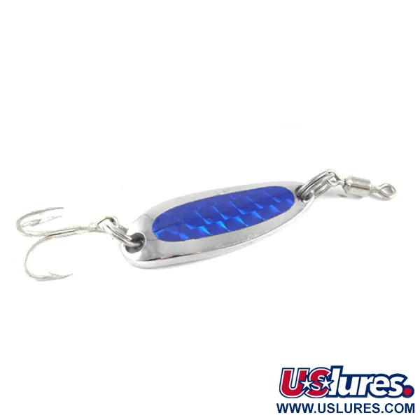 Luhr Jensen Krocodile, нікель/синій, 7 г, блесна коливалка (колебалка) #1635
