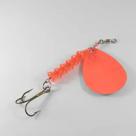 Luhr Jensen Dave Davis, неоновий помаранчевий/карбований нікель, 17 г, блешня оберталка (вертушка) #1712