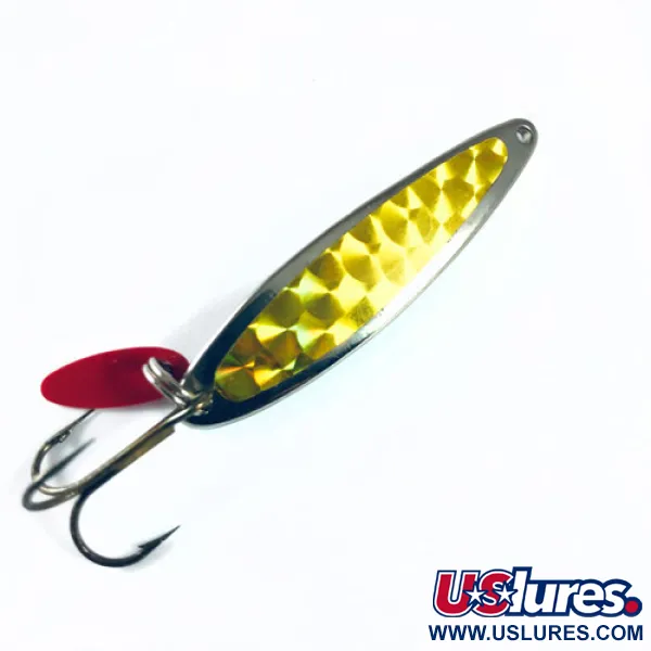  Bay de Noc Swedish Pimple, нікель/жовтий, 14 г, блесна коливалка (колебалка) #1725