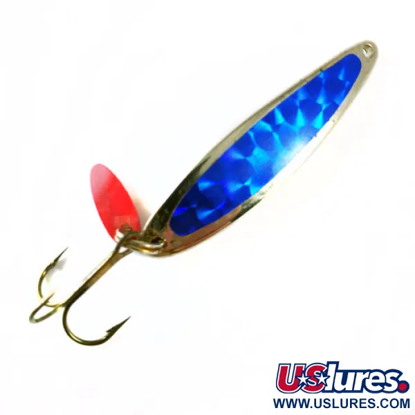  Bay de Noc Swedish Pimple, нікель/синій, 14 г, блесна коливалка (колебалка) #1729