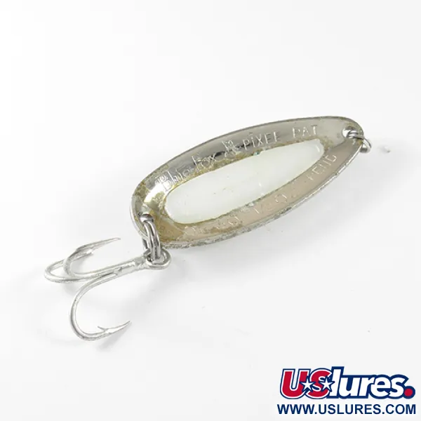  Blue Fox Pixee (світиться в темряві), нікель/білий (світиться в темряві), 14 г, блесна коливалка (колебалка) #1739