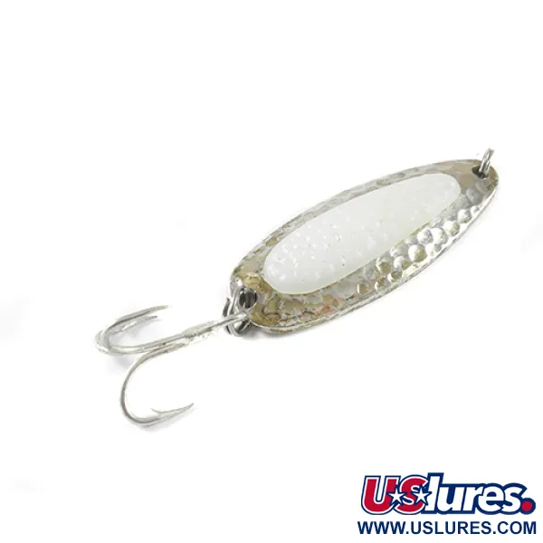  Blue Fox Pixee (світиться в темряві), нікель/білий (світиться в темряві), 14 г, блесна коливалка (колебалка) #1739