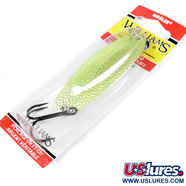  Williams Wabler W60, срібло/салатовий (покриття справжнім сріблом), 21 г, блесна коливалка (колебалка) #1767