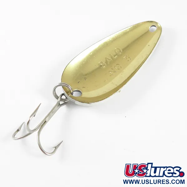  Balo 3, чорний/білий/латунь, 14 г, блесна коливалка (колебалка) #1771