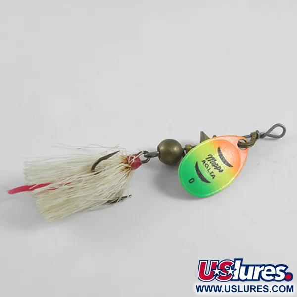  Mepps Aglia 0 dressed, Fire Tiger/латунь, 2,5 г, блешня оберталка (вертушка) #1781