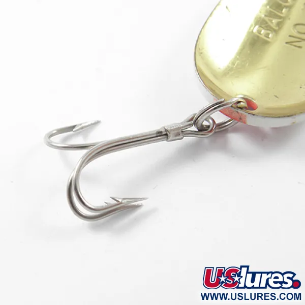  Balo 3, червоний/білий/латунь, 14 г, блесна коливалка (колебалка) #1798