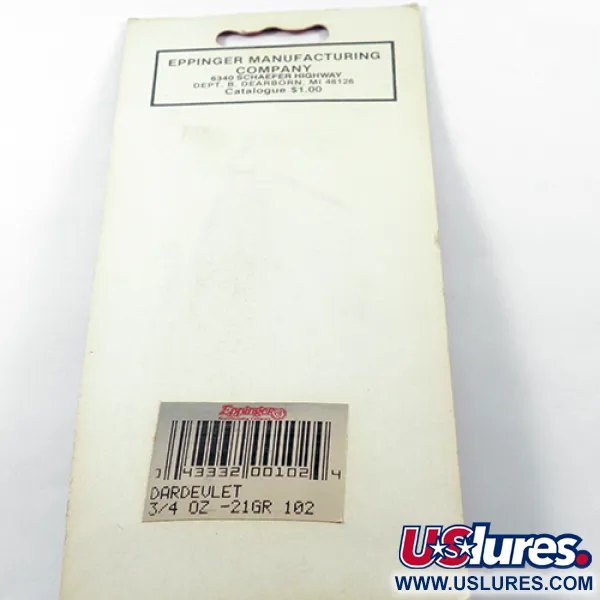 Eppinger Dardevle Dardevlet, чорний/білий/нікель, 21 г, блесна коливалка (колебалка) #1805