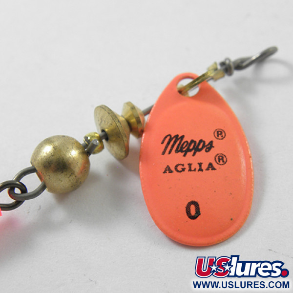  Mepps Aglia 0, неоновий помаранчевий, 2,5 г, блешня оберталка (вертушка) #1810