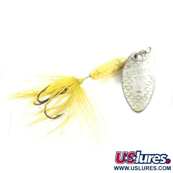 Yakima Bait Worden’s Original Rooster Tail 1, нікель/жовтий, 2,6 г, блешня оберталка (вертушка) #1813