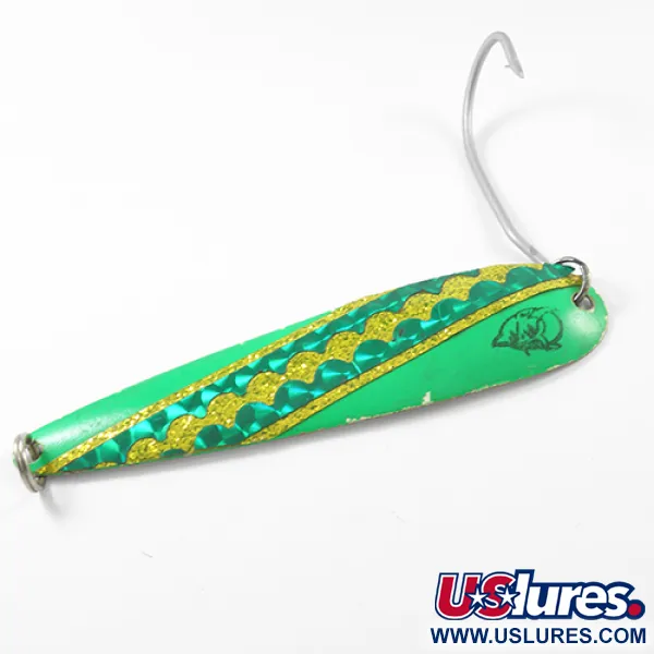 Eppinger Dardevle Flutter-Chuck Magnum 3200, яскравий зелений/нікель, 14 г, блесна коливалка (колебалка) #1852