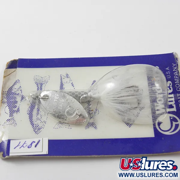 Yakima Bait Worden’s Original Rooster Tail, нікель/білий, 1,77 г, блешня оберталка (вертушка) #1871