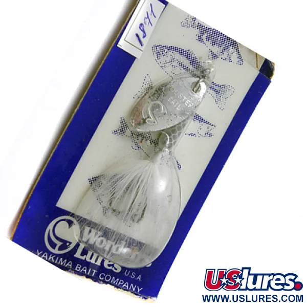 Yakima Bait Worden’s Original Rooster Tail, нікель/білий, 1,77 г, блешня оберталка (вертушка) #1871